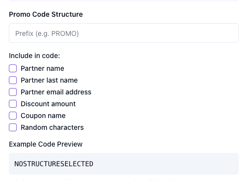 Coupon generation interface